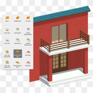 A Balconie Made With Live Home 3d's Block Tool - Live Home 3d Balcony, HD Png Download
