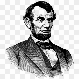 Abraham Lincoln America American Famous History - Abraham Lincoln Black And White Clipart, HD Png Download