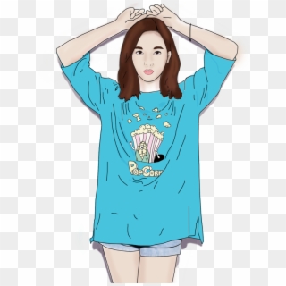I Drew Nayeon's Oh Boy Picture On Photoshop And It's - Girl, HD Png Download