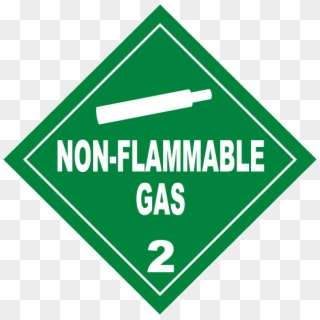 Non-flammable Gas Class 2 Placard - Non Flammable Gas Sign, HD Png Download