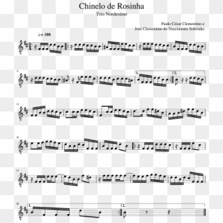 Chinelo De Rosinha - Sheet Music, HD Png Download