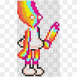 Cookie Clicker Rainbow Grandma Perler Bead Pattern - Illustration, HD Png Download