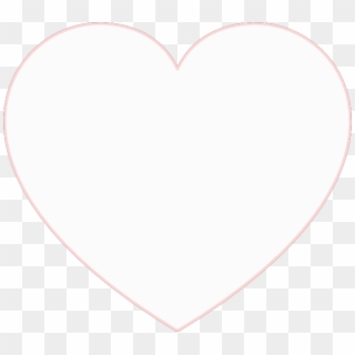 Heart Clip Hollow - Solid White Heart Transparent, HD Png Download