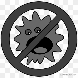 Picture Black And White Library Computer Clipartblack - Dead Bacteria Clip Art, HD Png Download