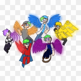 “ Septiscape Egos With Wings - Cartoon, HD Png Download