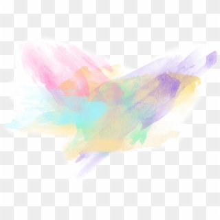#watercolor #pastel #colorful #rainbow #banner #splash, HD Png Download