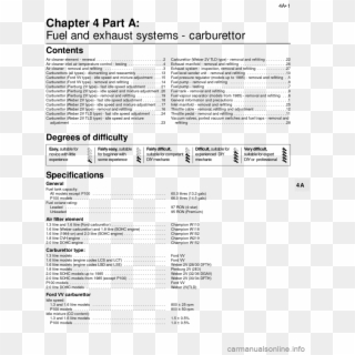 G Fuel And Exhaust Systems Carburettor Workshop Manual - Makeup Consultation Form Sample, HD Png Download