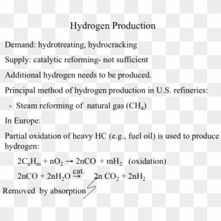 Hydrogen Production Outlined As Described In Above - Chord, HD Png Download