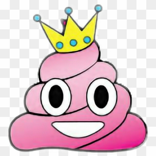 #princess #poo #princesspoo #pink #emojisticker #emoji - Emoji Poop With Crown, HD Png Download