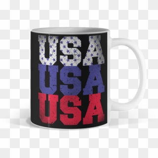 Usa American Flag Typography Design - Mug, HD Png Download