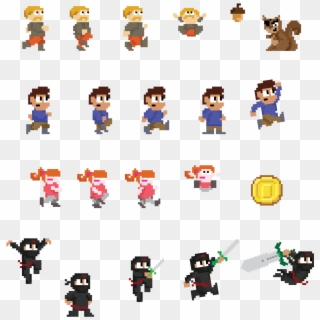 This Is A Sprite Sheet I Created For Our Next Video, - Cartoon, HD Png Download