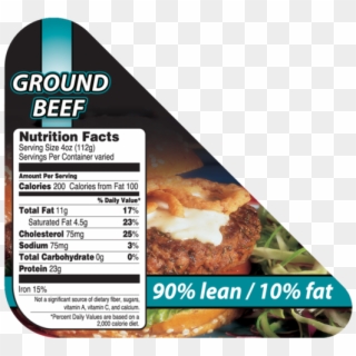 90% Lean Nutrition Label - Whole Grain, HD Png Download