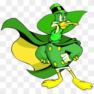 Color-shifted Darkwing Duck - Green Duck Cartoon Character, HD Png Download