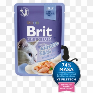 Brit Premium Cat Pouch With Salmon Fillets In Jelly - Brit Premium, HD Png Download