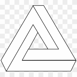Optical Illusion, Triangle, Puzzle, Shape, Geometric - Equilateral Triangle Shape, HD Png Download