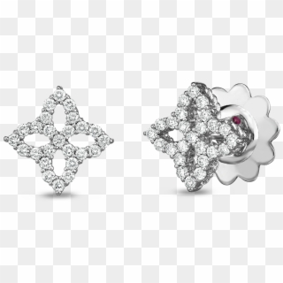 Roberto Coin Princess Flower Cutout Diamond Stud Earrings, HD Png Download