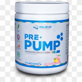 Believe Supplements Pre Pump Pink Lemonade 60 Servings - Pre Pump Believe, HD Png Download