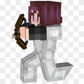 Minecraft Pvp Bow - Minecraft Dude Holding A Bow Png, Transparent Png