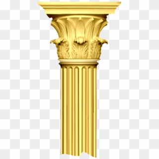 Gold Pillar Chapiteau, Piédestal, Grèce Antique, Images, HD Png Download