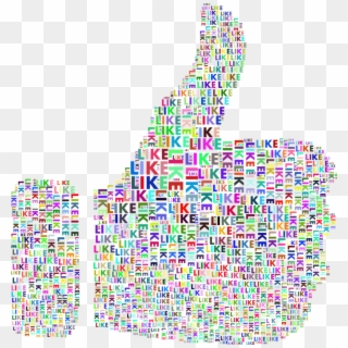 Like, Facebook, Social Media, Communications, Internet - Thumbs Up Colorful, HD Png Download