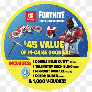 Nintendo Switch Fortnite Double Helix Bundle, Gray, - Nintendo Switch Fortnite Double Helix Bundle, HD Png Download