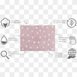 Lorena Canals Polka Dots Rug Pink 4 X 5 3 Diagram - Icon, HD Png Download