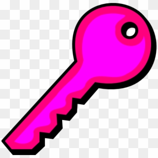 Key Clip Art At Clker Com Vector - Pink Key Clipart, HD Png Download