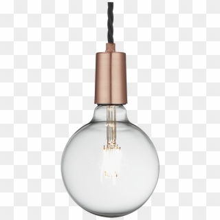 Industville Vintage Sleek Edison 1 Wire Pendant - Bulb And Wire Png, Transparent Png