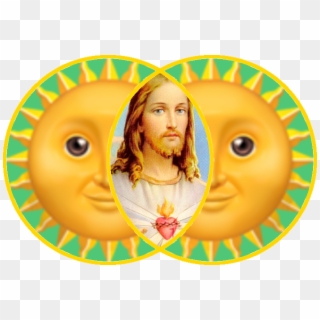 Vesica Pisces Emoji Sun New Emerald Border Master Jesus - Jesus Christ Blue Eyes Blonde, HD Png Download