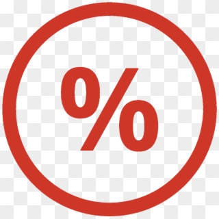Red Percent Symbol - Up To 70% Off Sale, HD Png Download