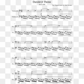 Daredevil Theme Sheet Music Composed By The Original - Daredevil Theme Sheet Music, HD Png Download