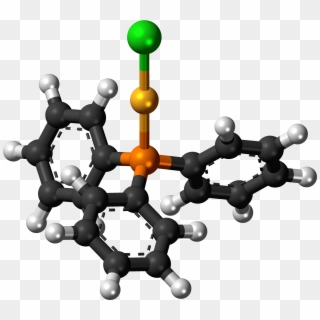 Chloro Gold(i) 3d Balls - Molecule, HD Png Download