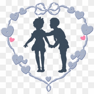 Heart Vintage Children Boy Girl Lace Ornament - Valentine's Day, HD Png Download