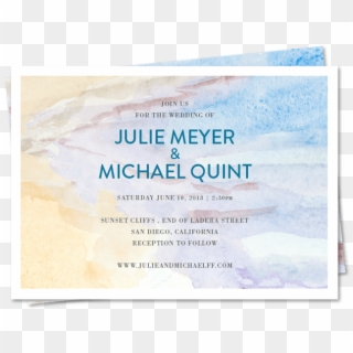 San Diego Beach Side Wedding Invitations - Poster, HD Png Download
