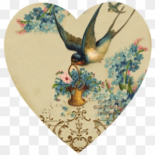 Papirolas Coloridas Mas Romanticismo - Carte Ancienne Joyeux Anniversaire Oiseaux, HD Png Download