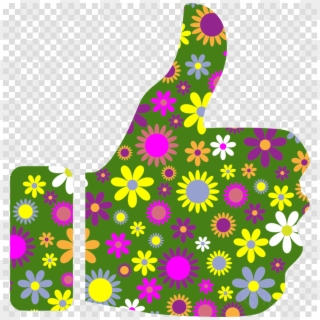 Download Flower Thumbs Up Clipart Thumb Signal Floral - Thumbs Up Flower, HD Png Download