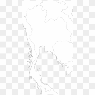 Thailand Map Outline - Map Blank Thailand Png, Transparent Png