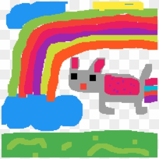 Nyan Cat Rainbow - Illustration, HD Png Download