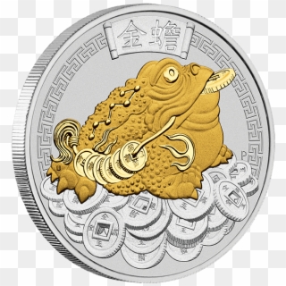 Money Toad Silver Gilded Coin In Frame - Монета Денежная Жаба, HD Png Download