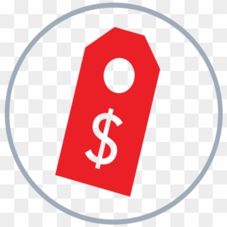 Price Tag With Dollar Sign - Circle, HD Png Download
