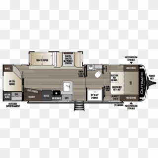 2020 Outback Ultra Lite 291ubh Floor Plan Img - Keystone Outback 280urb, HD Png Download