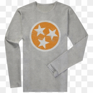 Long Sleeve Orange Tri-star On Light Grey - Happy New Year 2019 Tennessee, HD Png Download