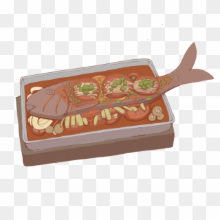 Hand Drawn Grilled Fish Food Barbecue Png And Psd - Food, Transparent Png