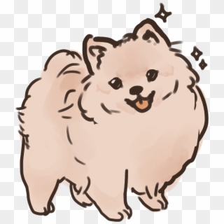 Please Look At This Transparent Dog I Drew - Cute Pomeranian Cartoon Png, Png Download