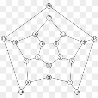 The Dodecahedron Graph With 20 Vertices, 30 Edges, - Coffee Table, HD Png Download