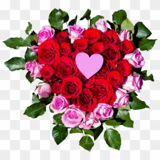 Flowers Heart Roses Heart Flowers - Цветы Сердце, HD Png Download