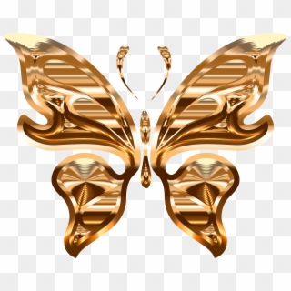 Butterfly Moth Computer Icons Insect - Gold Butterfly With No Background, HD Png Download