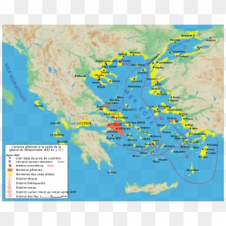 750px Map Athenian Empire 431 Bc Fr Svg - Ionian Greeks, HD Png Download