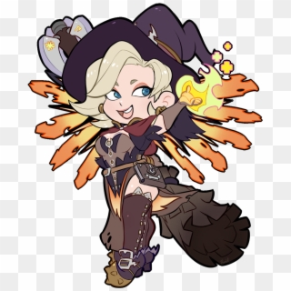 “ Witch Mercy Sticker Made 4 Fun - Chibi Witch Mercy, HD Png Download