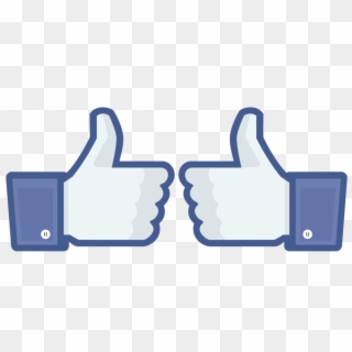 Facebook Thumbs Up Clipart Great Free Clipart Silhouette - Facebook Double Thumbs Up, HD Png Download